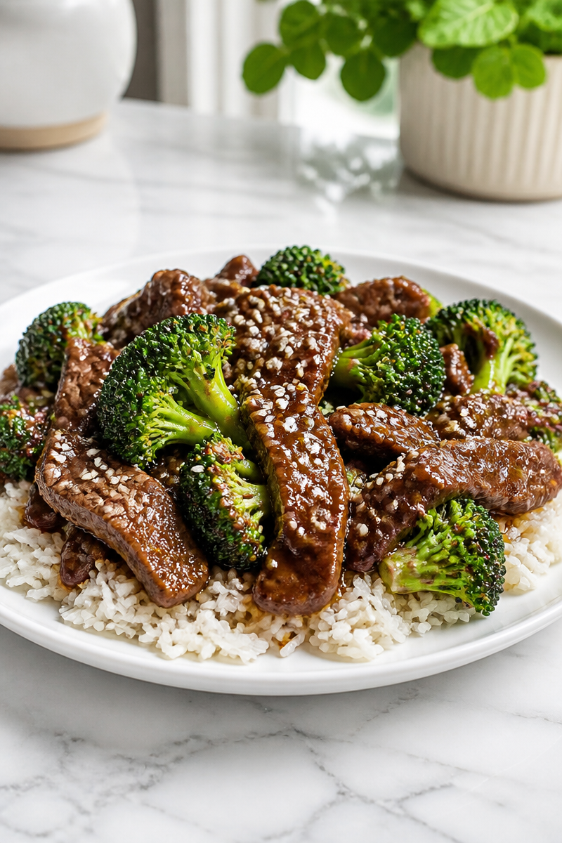 Slow Cooker Beef Broccoli Takeout Style