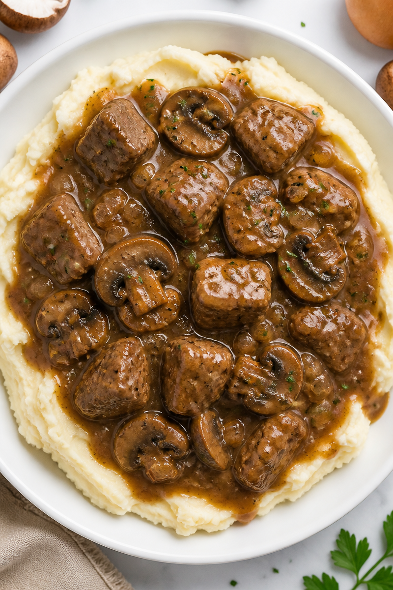 Slow Cooker Beef Tips Mushroom Gravy Slow Cooker Beef Tips Mushroom Gravy