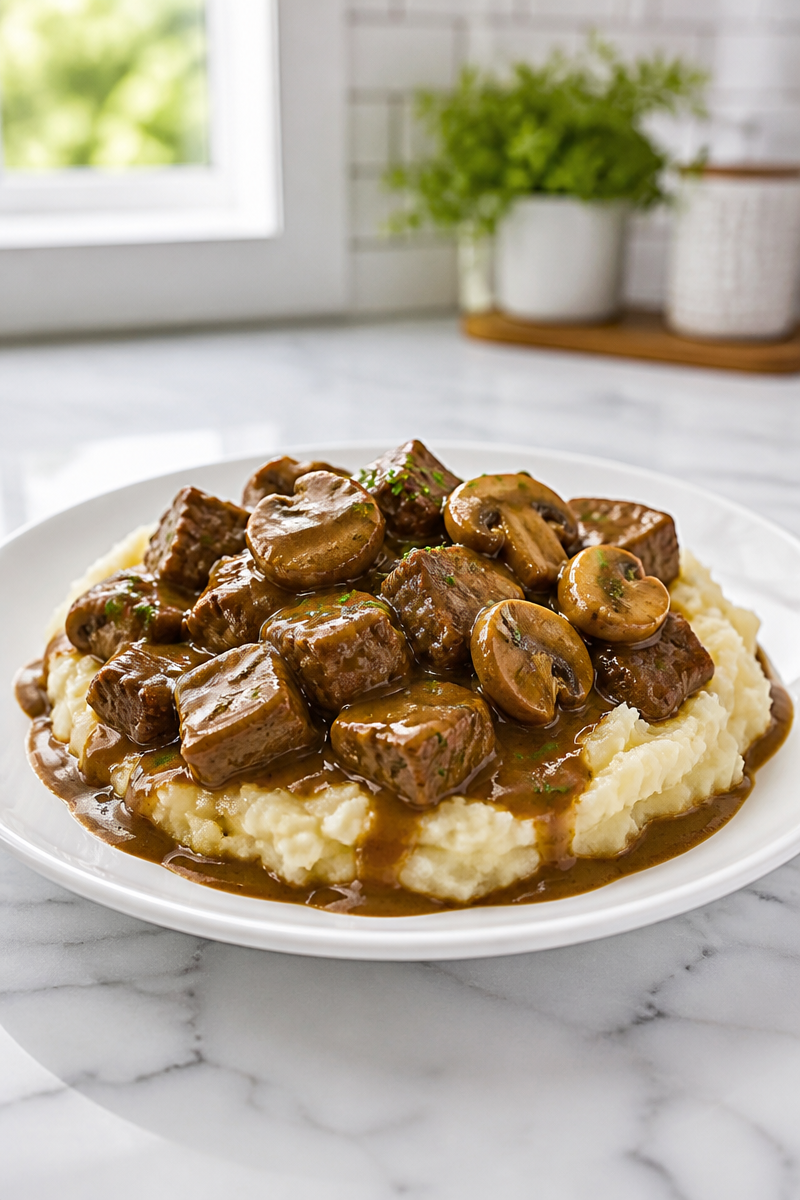 Slow Cooker Beef Tips Mushroom Gravy Slow Cooker Beef Tips Mushroom Gravy