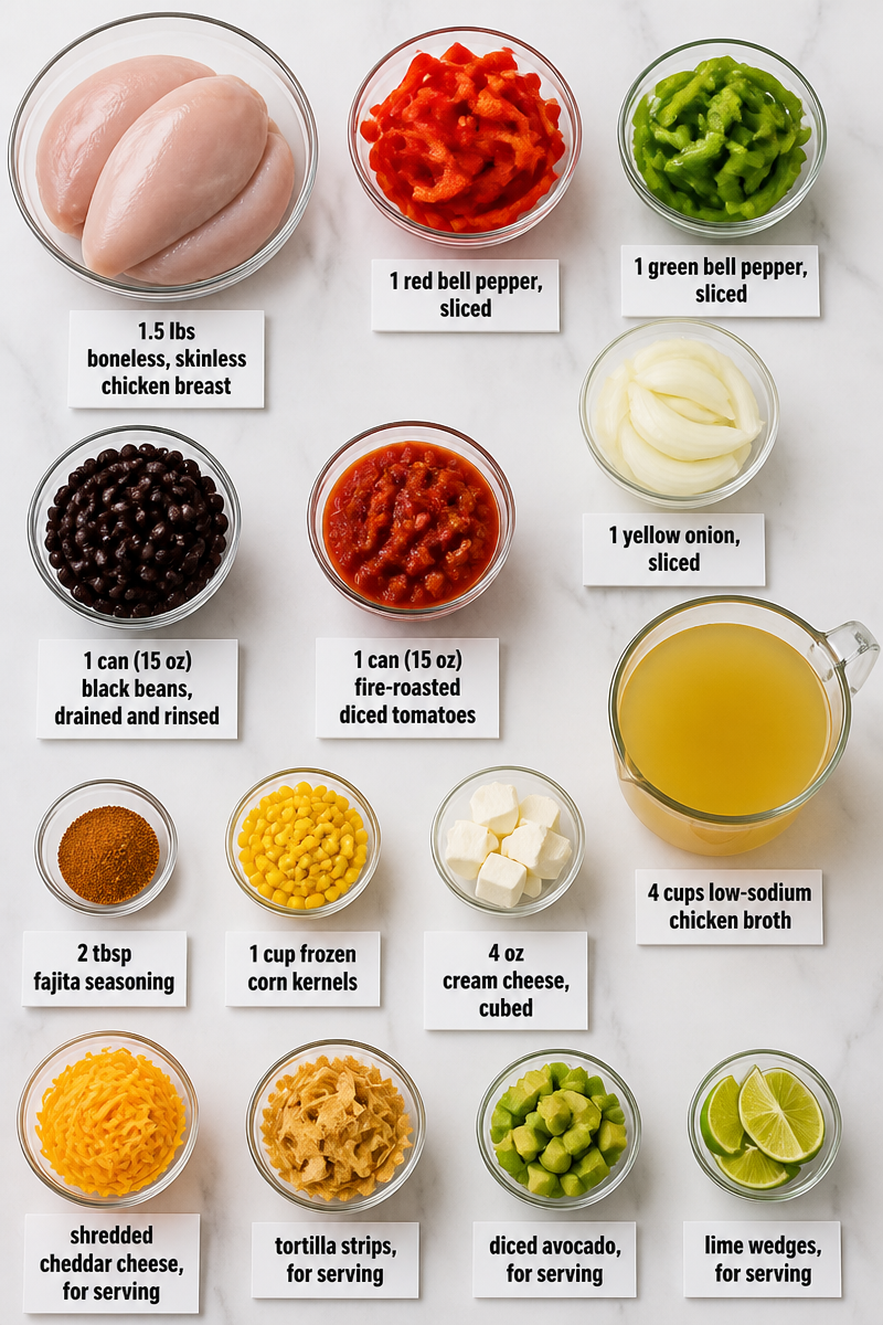Slow Cooker Chicken Fajita Soup Bowl Slow Cooker Chicken Fajita Soup Bowl