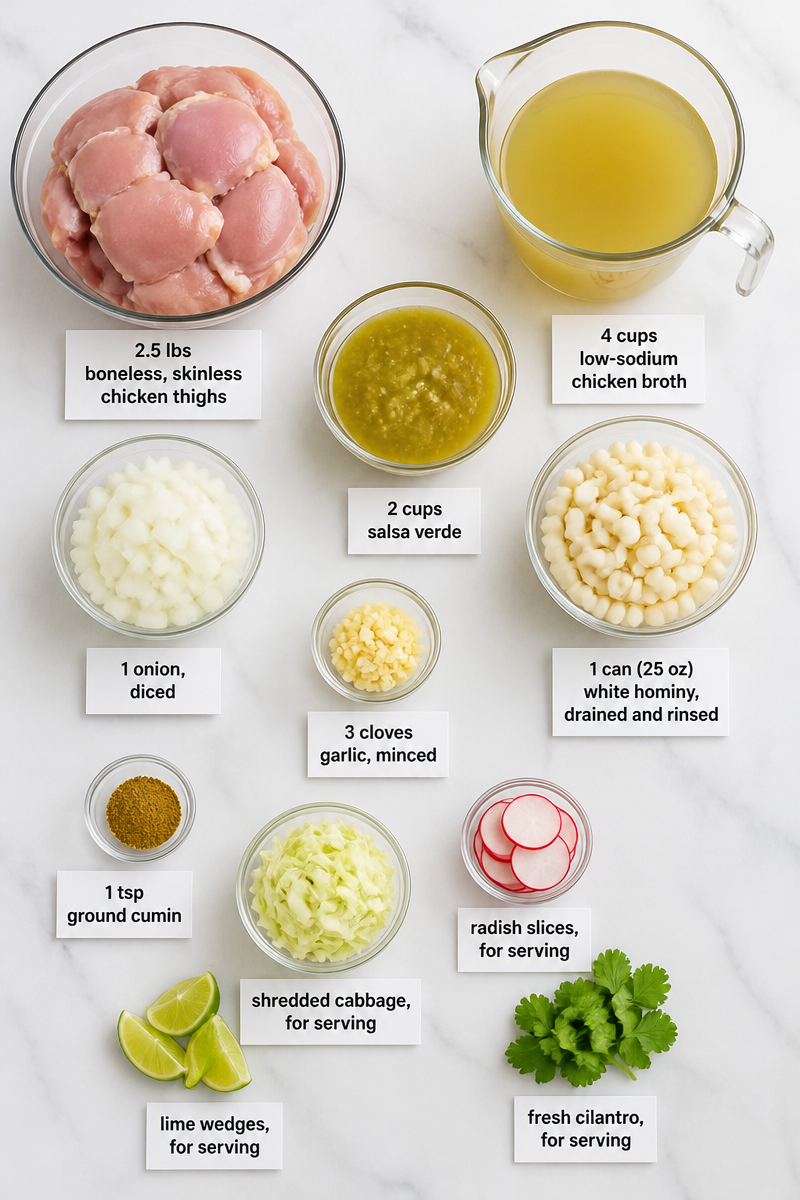 Slow Cooker Chicken Posole Verde