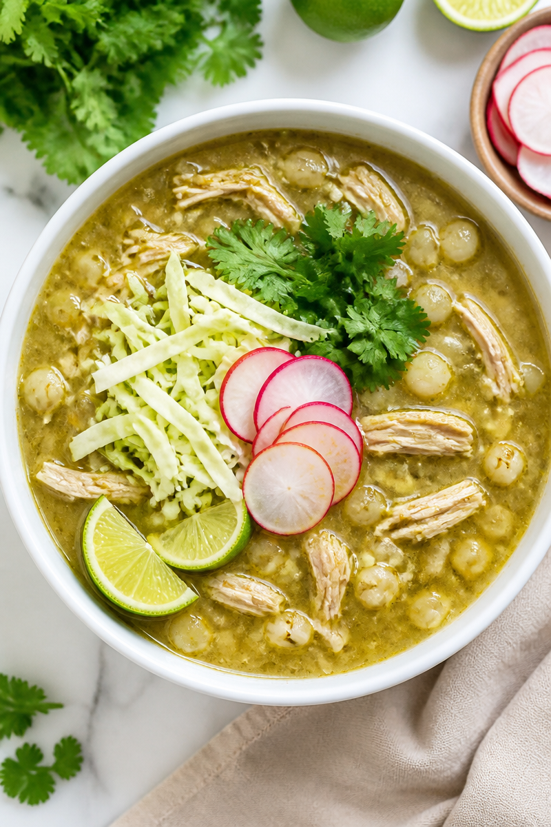 Slow Cooker Chicken Posole Verde