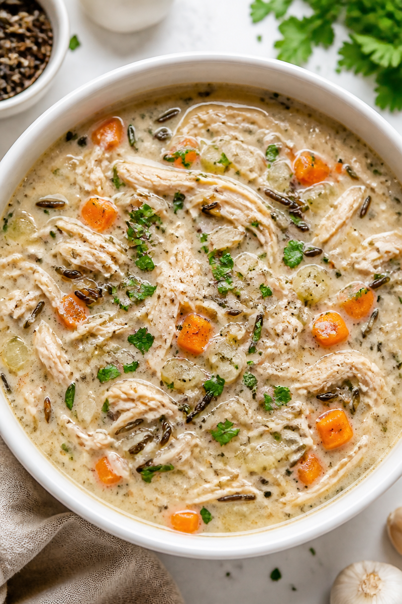 Slow Cooker Chicken Wild Rice Soup Slow Cooker Chicken Wild Rice Soup