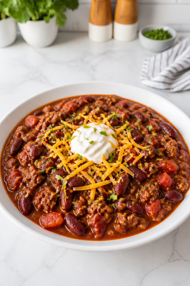 Slow Cooker Ground Beef Chili Slow Cooker Ground Beef Chili