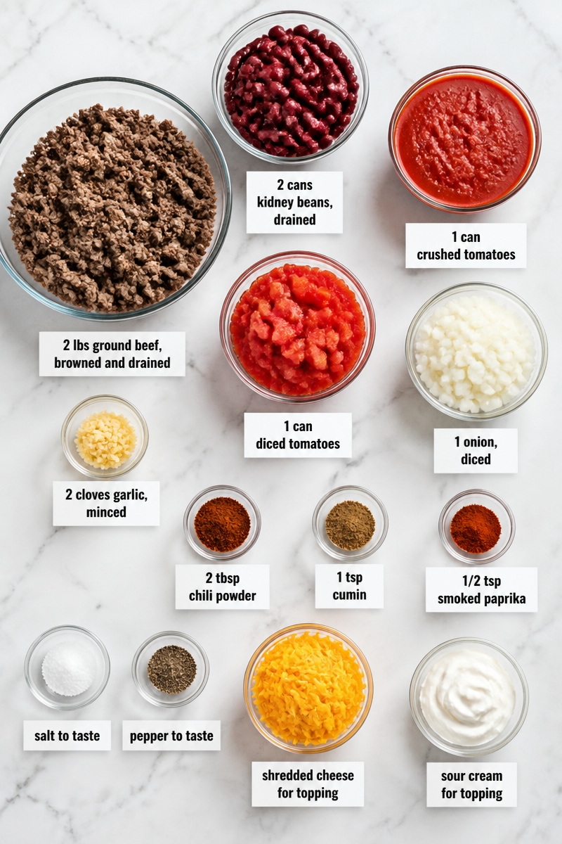 Slow Cooker Ground Beef Chili Slow Cooker Ground Beef Chili