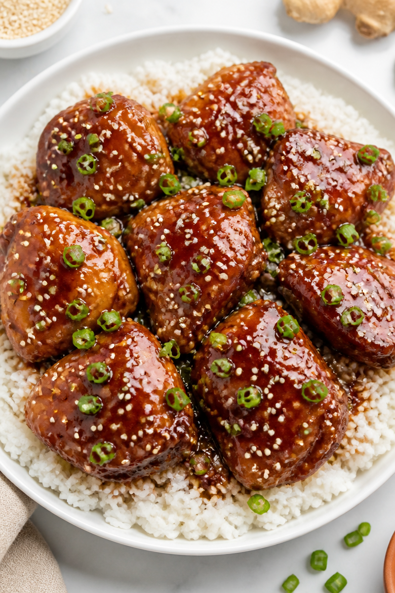 Slow Cooker Teriyaki Chicken Thigh Rice