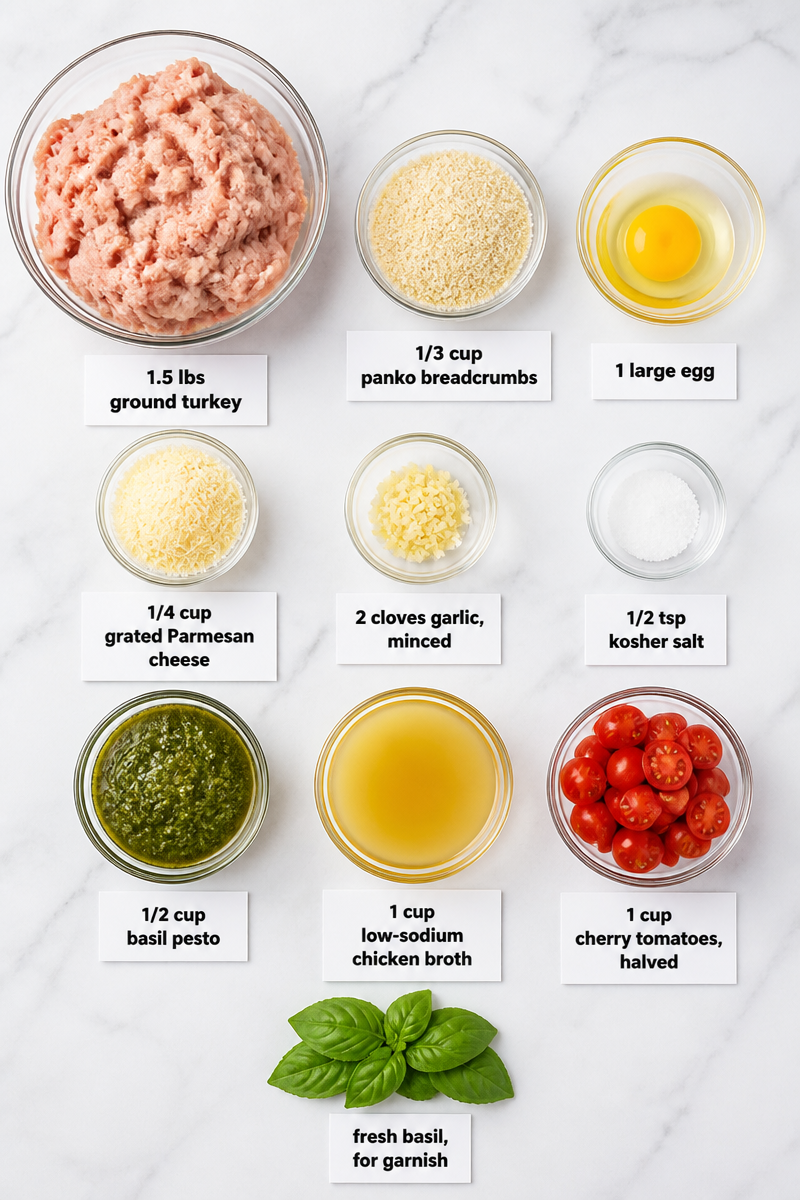 Slow Cooker Turkey Meatball Pesto