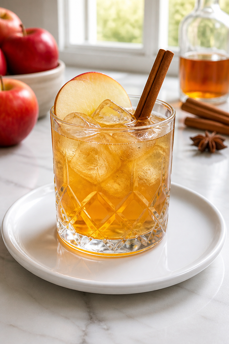 Spiced Apple Brandy Fall Cocktail Spiced Apple Brandy Fall Cocktail
