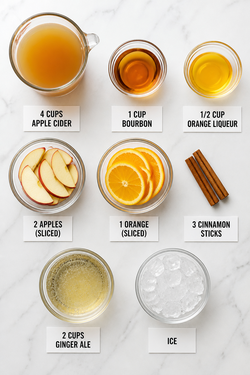 Spiced Bourbon Cider Punch Bowl Spiced Bourbon Cider Punch Bowl