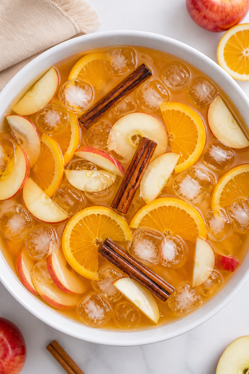 Spiced Bourbon Cider Punch Bowl Spiced Bourbon Cider Punch Bowl