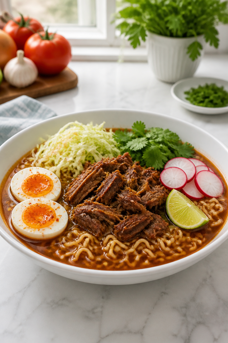 Spicy Birria Ramen Beef Broth Spicy Birria Ramen Beef Broth