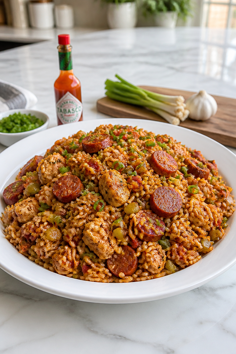 Spicy Chicken Jambalaya Cajun Rice