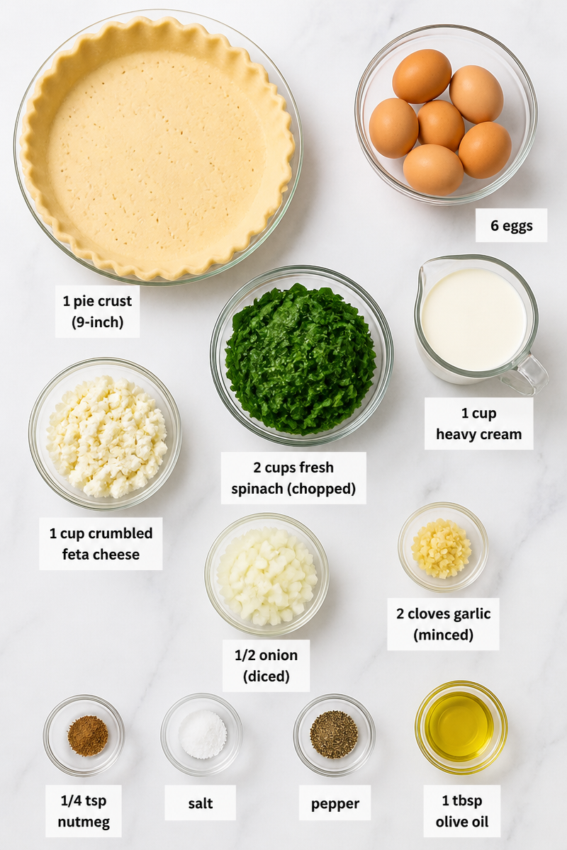 Spinach Feta Quiche Flaky Crust Spinach Feta Quiche Flaky Crust