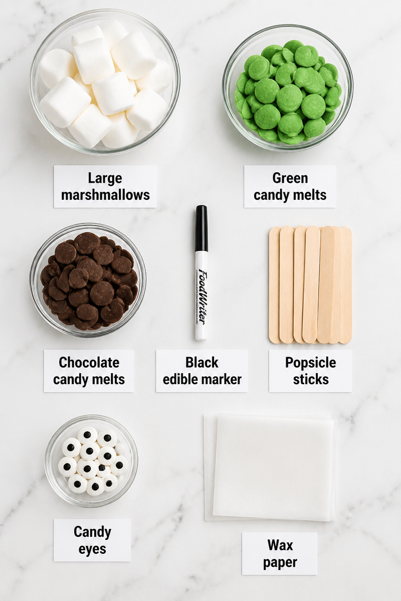 Spooky Frankenstein Marshmallow Pop