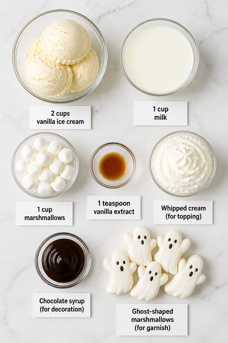 Spooky Ghost Vanilla Marshmallow Milkshake
