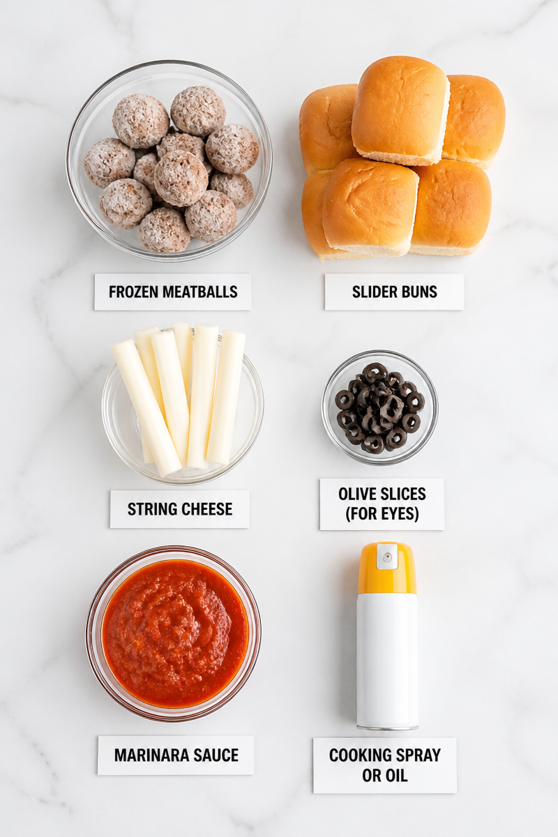 Spooky Halloween Mummy Meatball Slider Spooky Halloween Mummy Meatball Slider