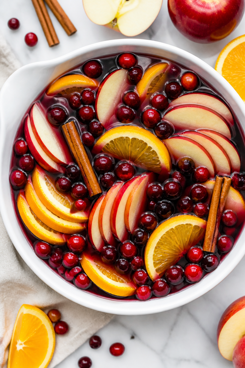 Spooky Poison Apple Sangria Mocktail