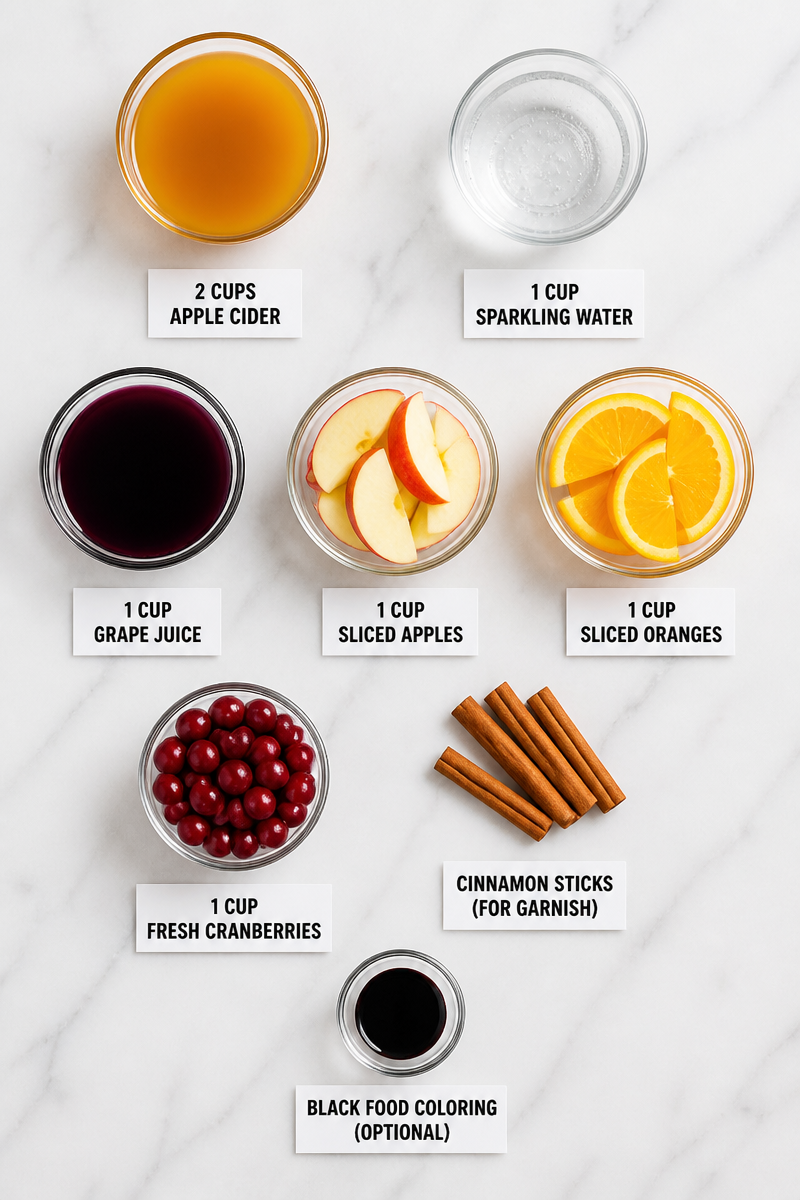 Spooky Poison Apple Sangria Mocktail