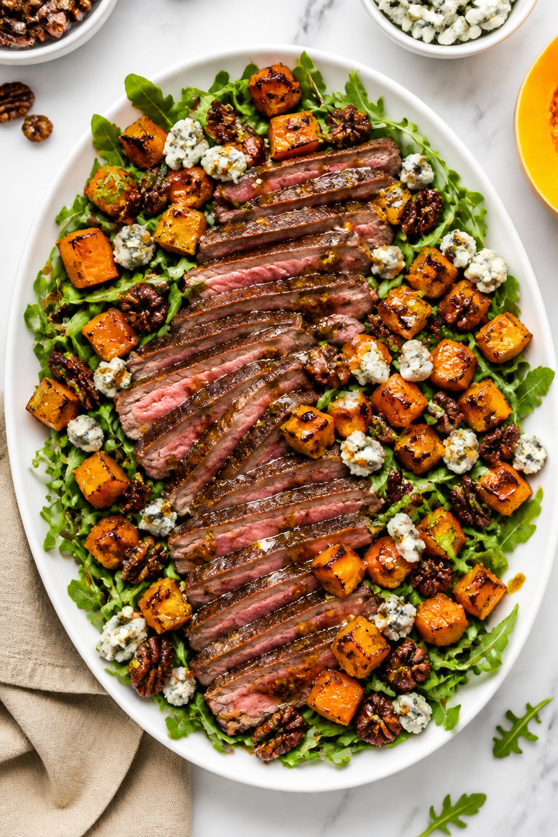 Steak Butternut Squash Blue Cheese Salad