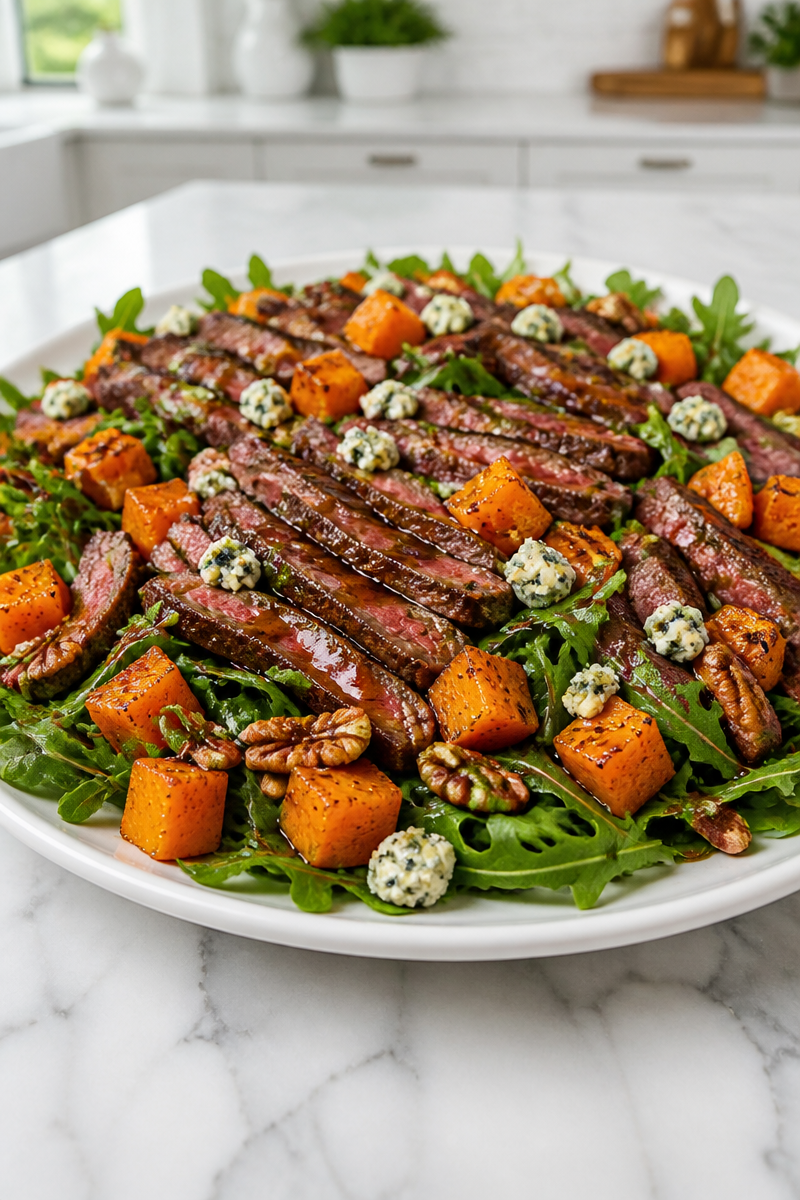 Steak Butternut Squash Blue Cheese Salad