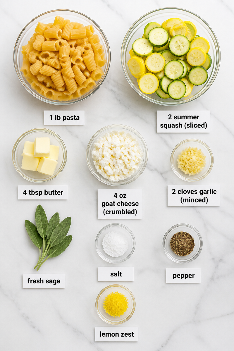 Summer Squash Pasta Brown Butter