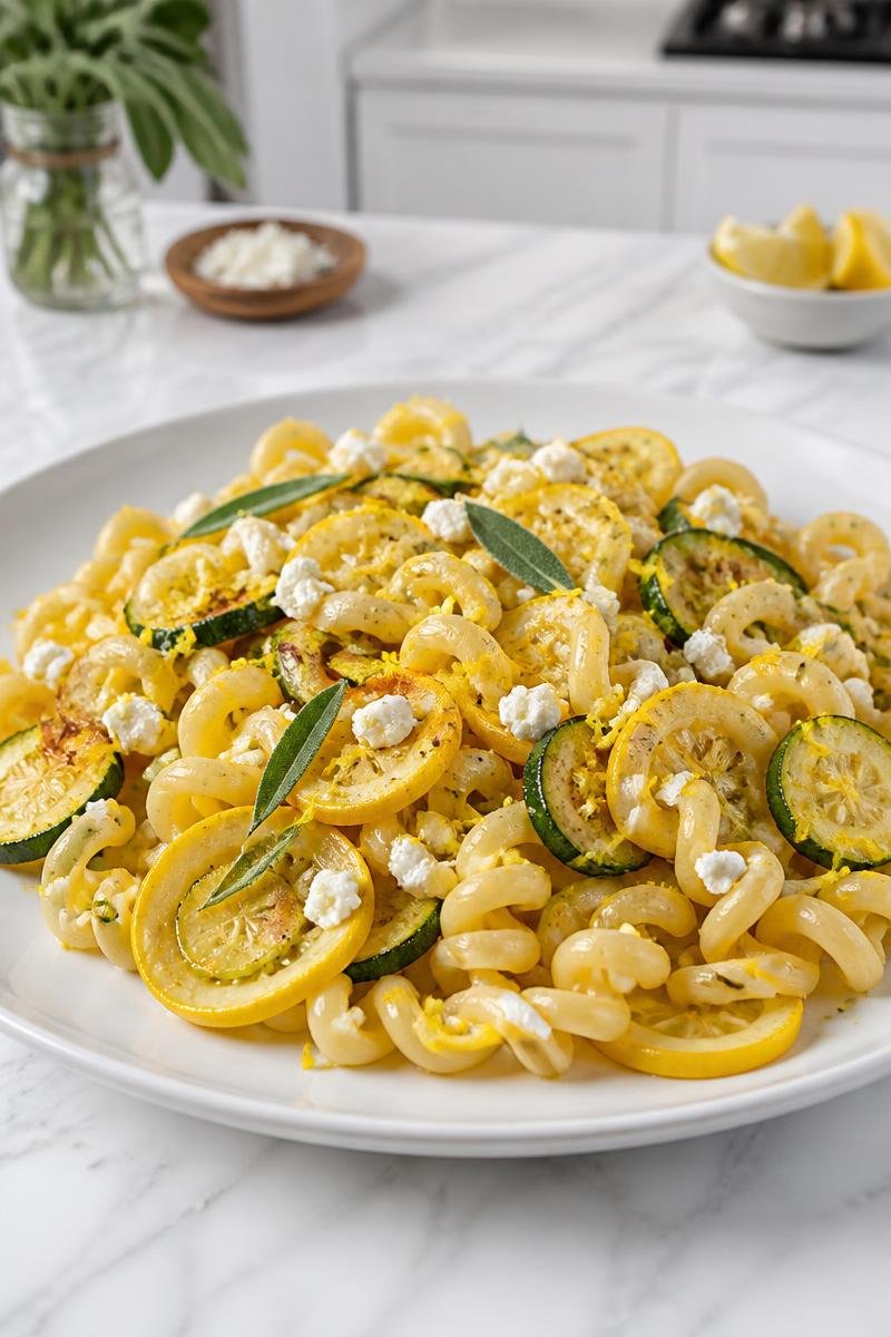 Summer Squash Pasta Brown Butter
