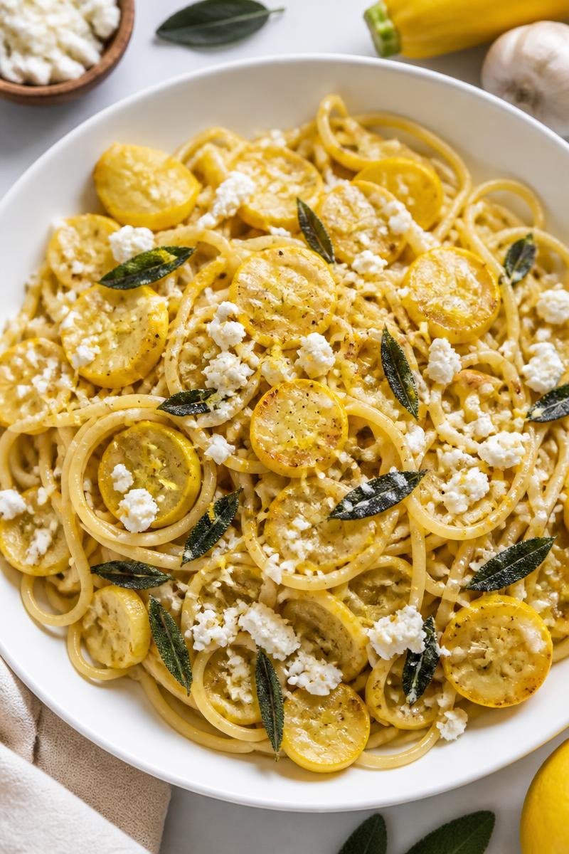 Summer Squash Pasta Brown Butter