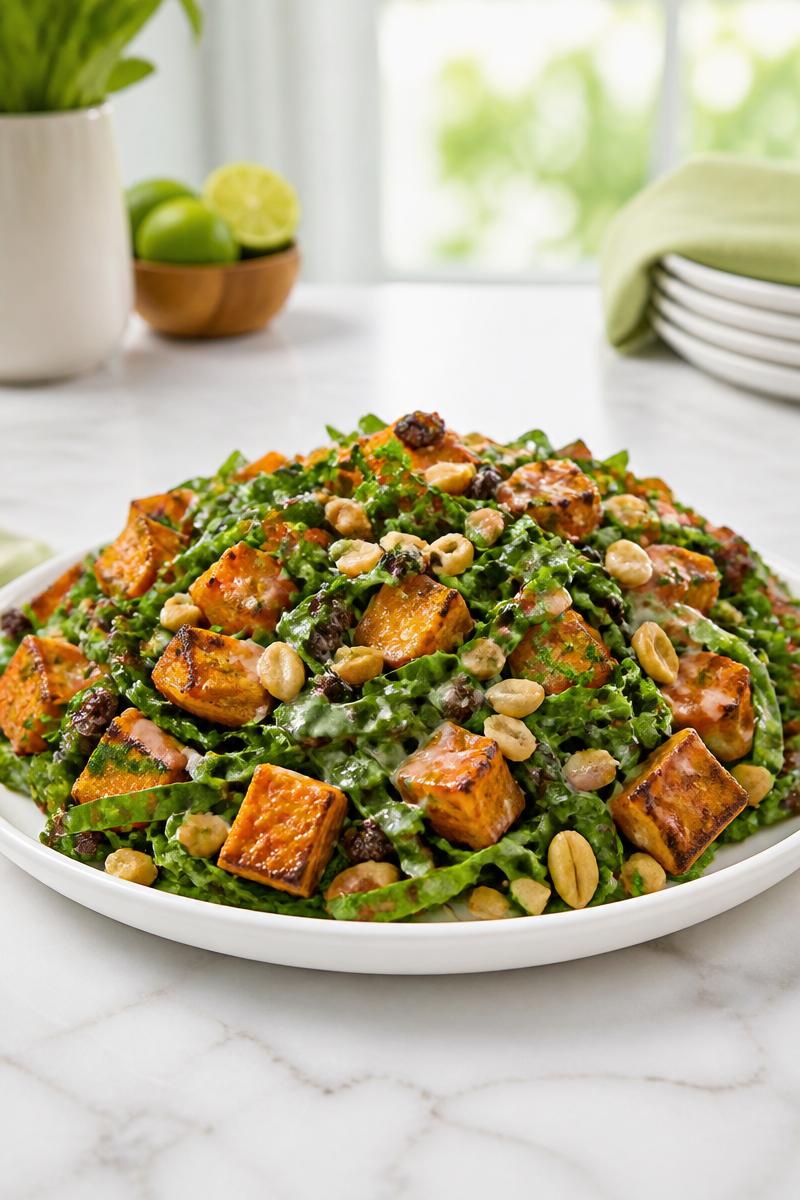 Sweet Potato Collard Green Senegalese Salad