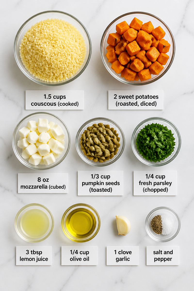 Sweet Potato Couscous Pumpkin Seed Salad