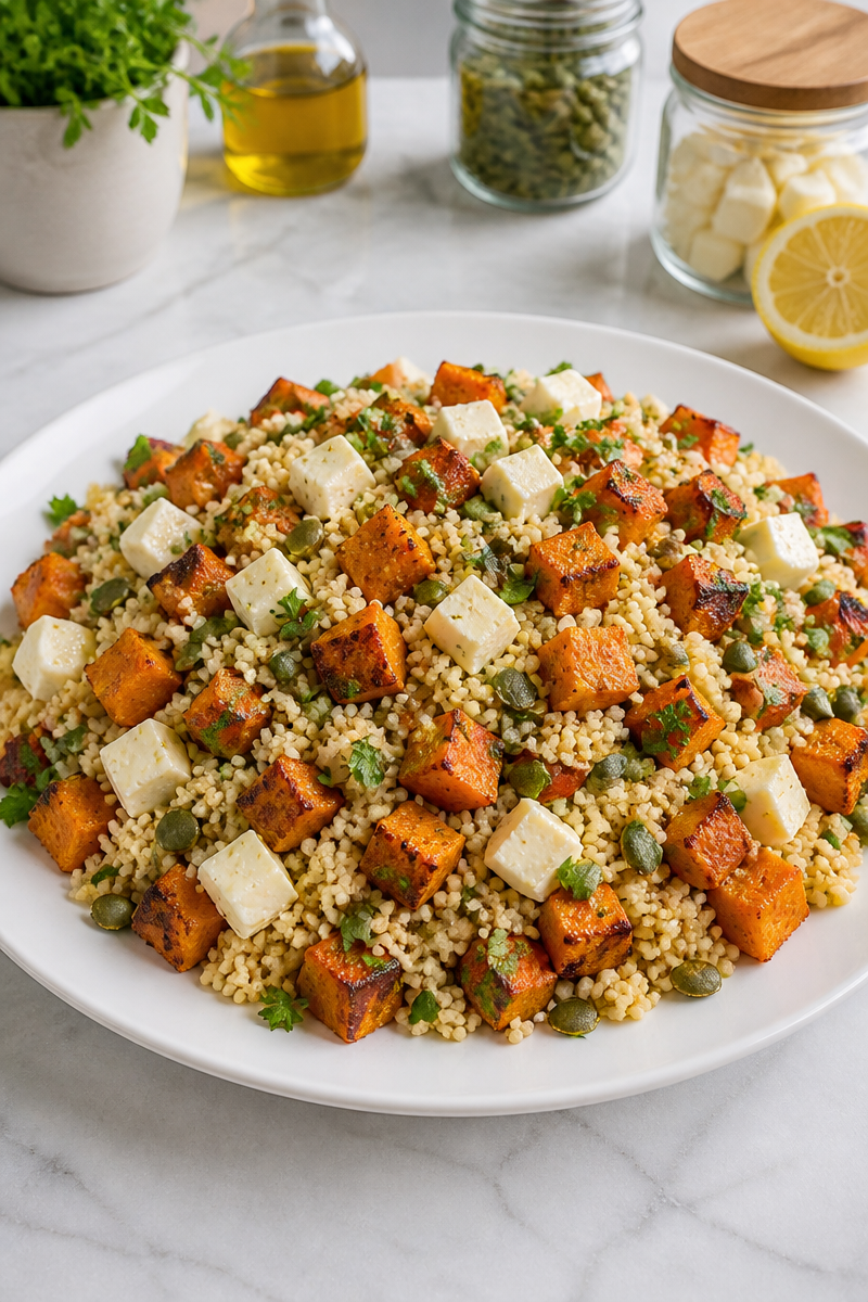 Sweet Potato Couscous Pumpkin Seed Salad