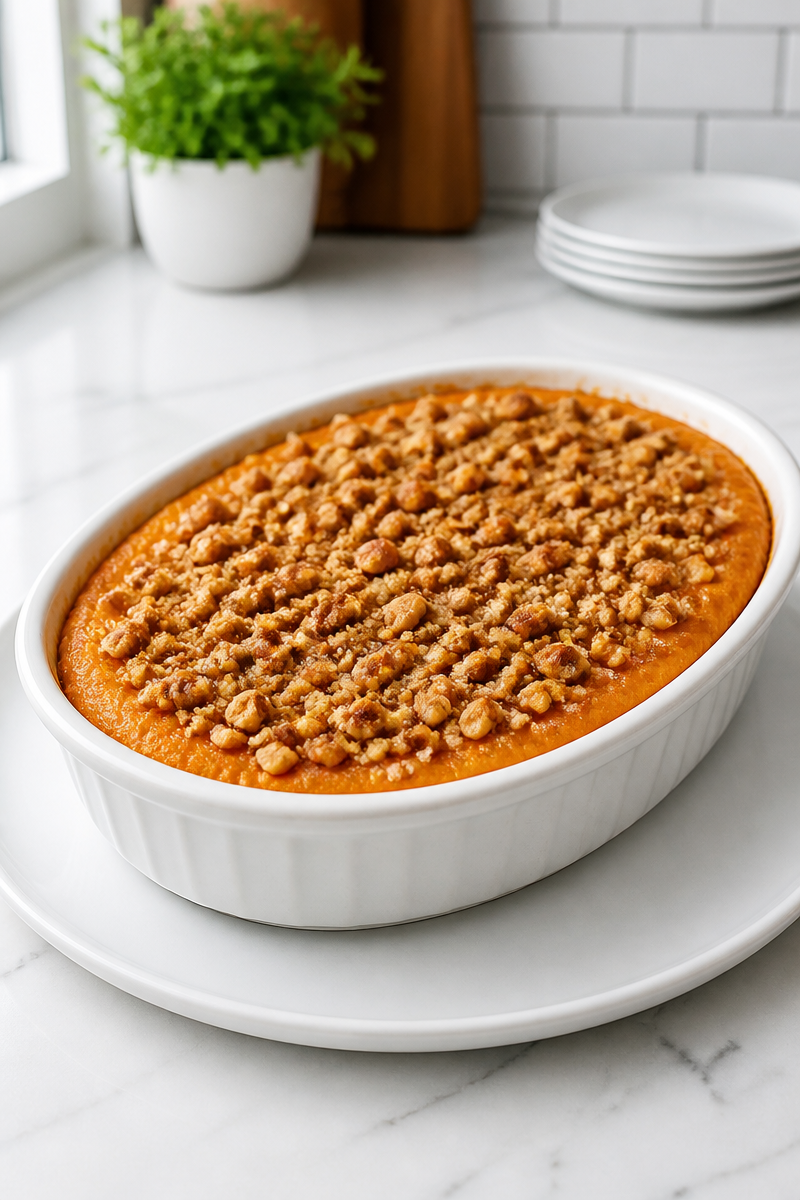 Sweet Potato Hazelnut Crunch Casserole Sweet Potato Hazelnut Crunch Casserole