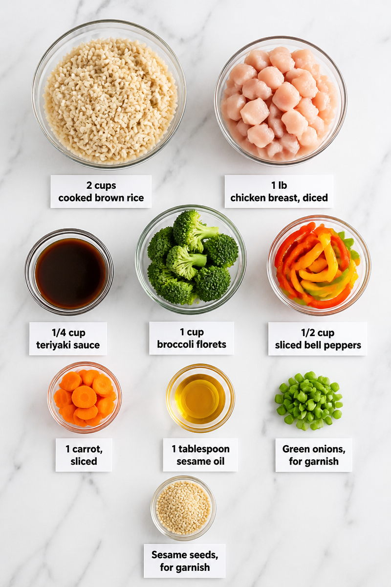 Teriyaki Chicken Brown Rice Bowl