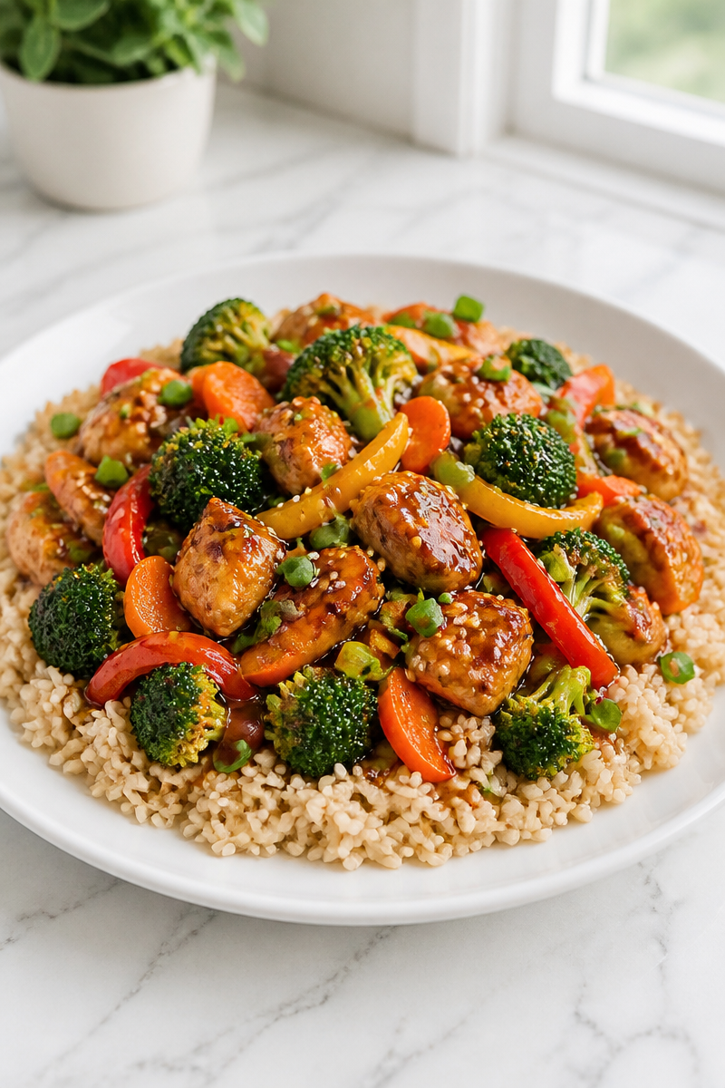 Teriyaki Chicken Brown Rice Bowl