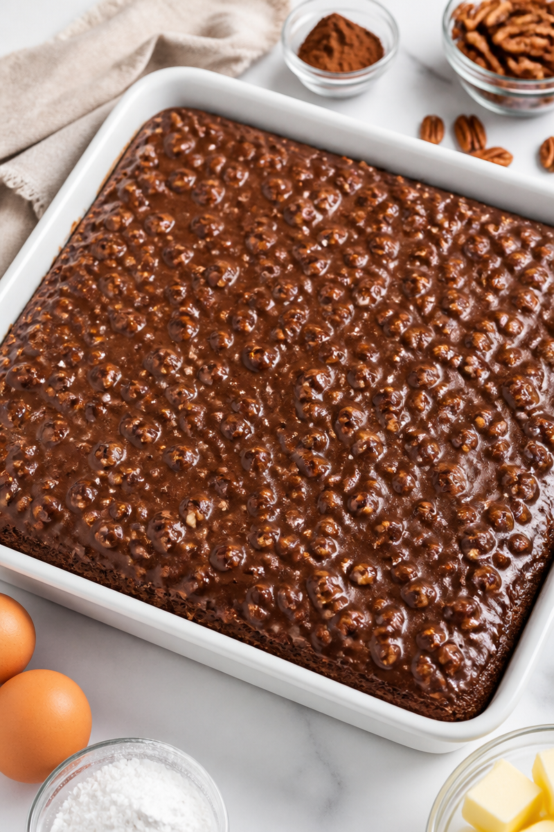 Texas Sheet Cake Chocolate Frosting Corner