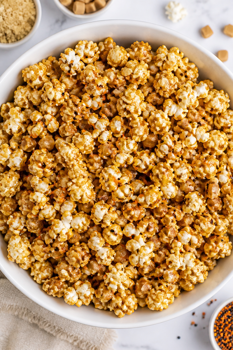 Toffee Popcorn Halloween Movie Night Snack
