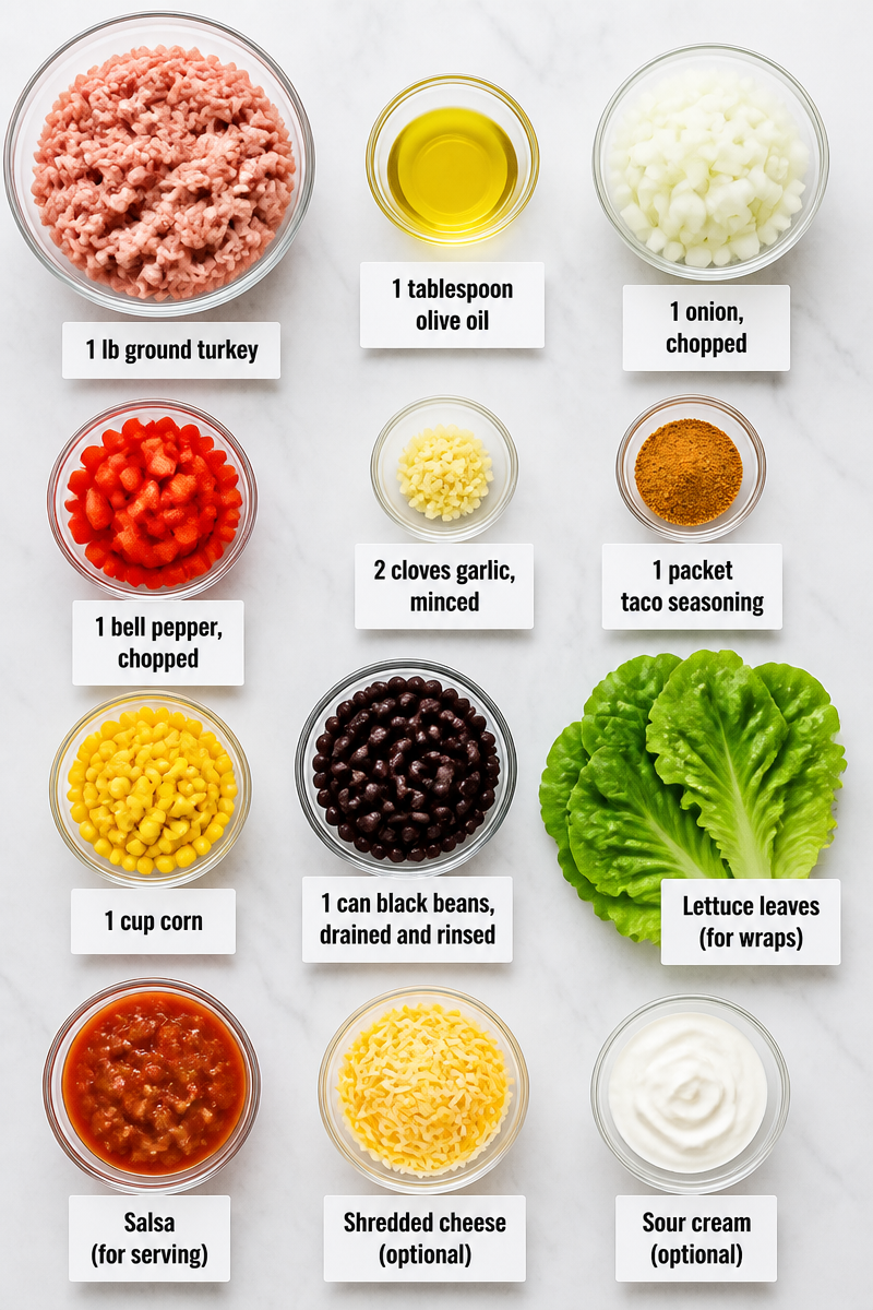 Turkey Taco Lettuce Wrap Bowl