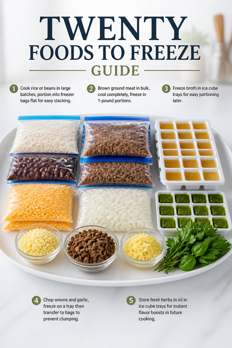 Twenty Foods To Freeze Guide