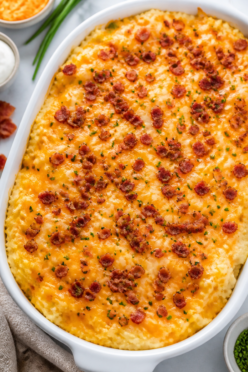 Twice Baked Potato Casserole Feeds Many Twice Baked Potato Casserole Feeds Many