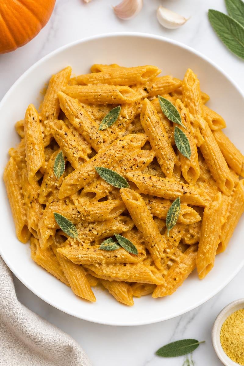 Vegan Whole Wheat Pumpkin Pasta Nourish