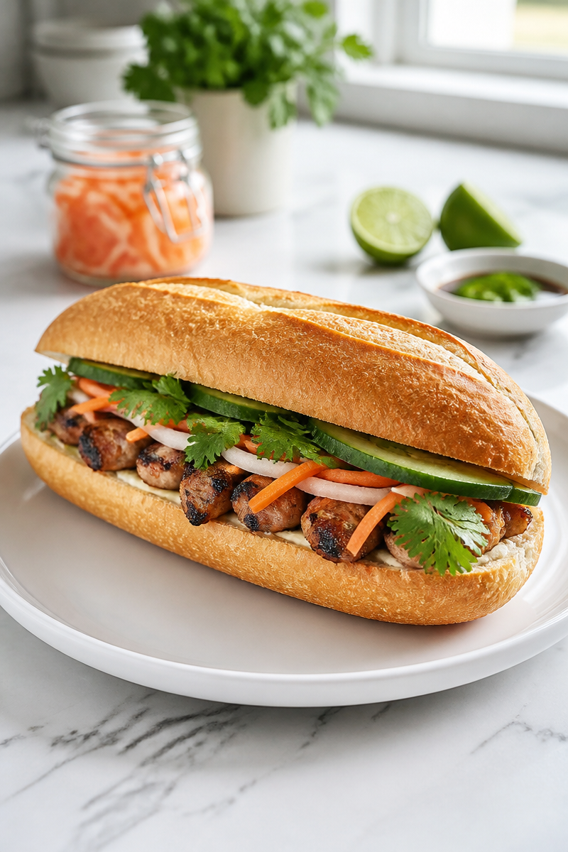 Vietnamese Banh Mi Sandwich