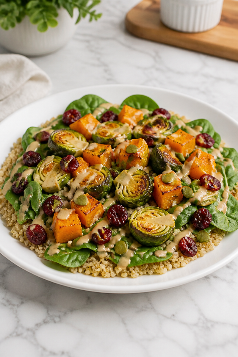 Warm Quinoa Roasted Vegetable Fall Bowl Warm Quinoa Roasted Vegetable Fall Bowl