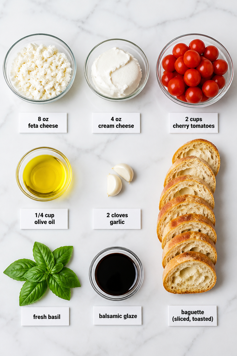 Whipped Feta Roasted Tomato Crostini