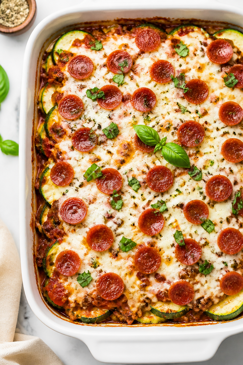 Zucchini Pizza Casserole Low Carb Family