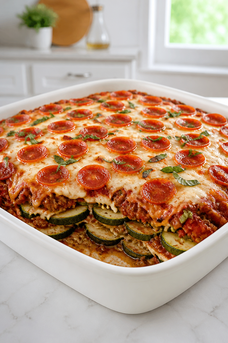Zucchini Pizza Casserole Low Carb Family