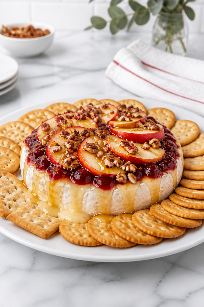 Apple Cranberry Baked Brie Wheel Apple Cranberry Baked Brie Wheel