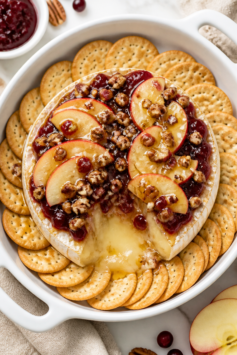 Apple Cranberry Baked Brie Wheel Apple Cranberry Baked Brie Wheel