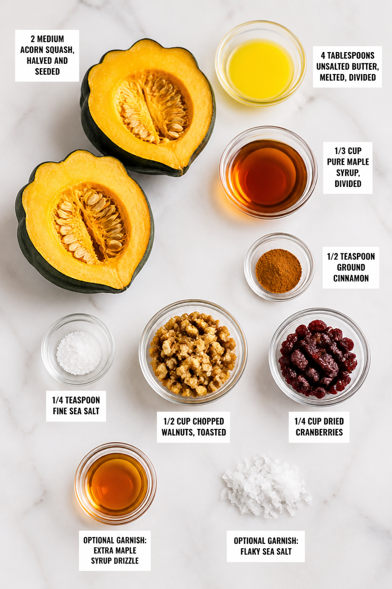 Baked Acorn Squash Maple Walnut Baked Acorn Squash Maple Walnut