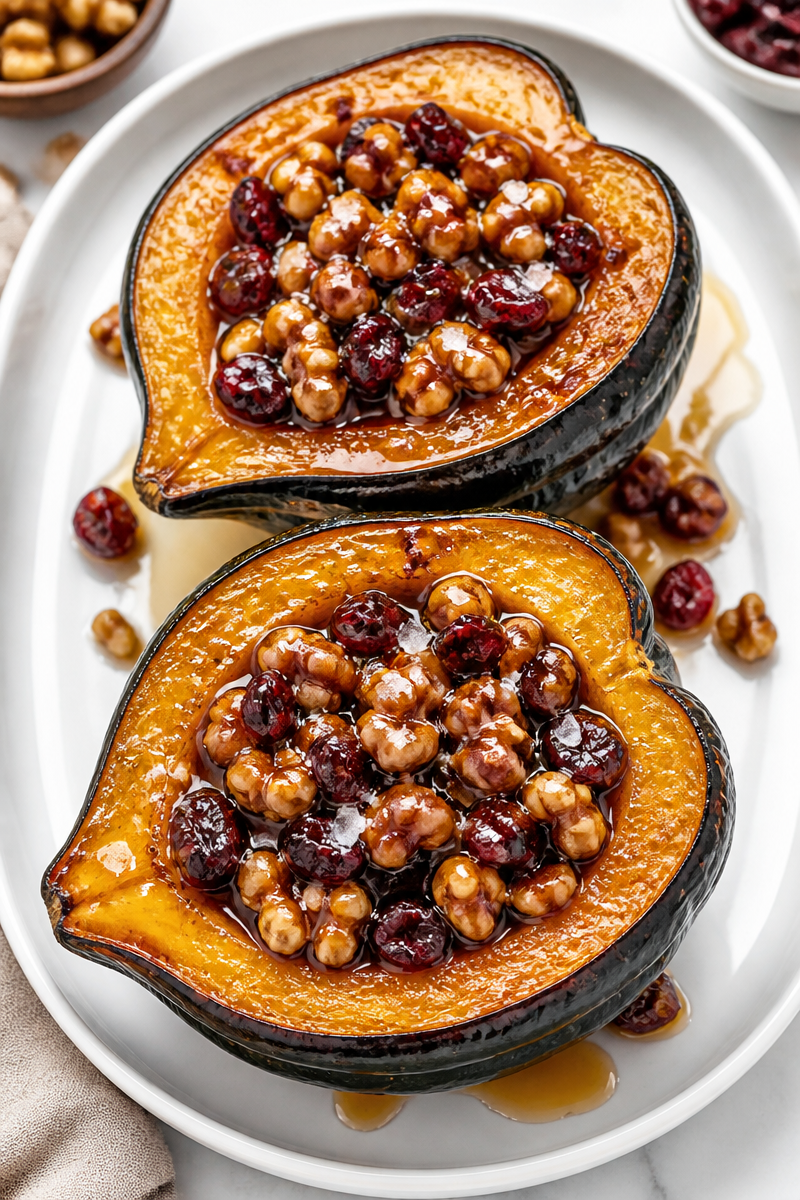 Baked Acorn Squash Maple Walnut Baked Acorn Squash Maple Walnut