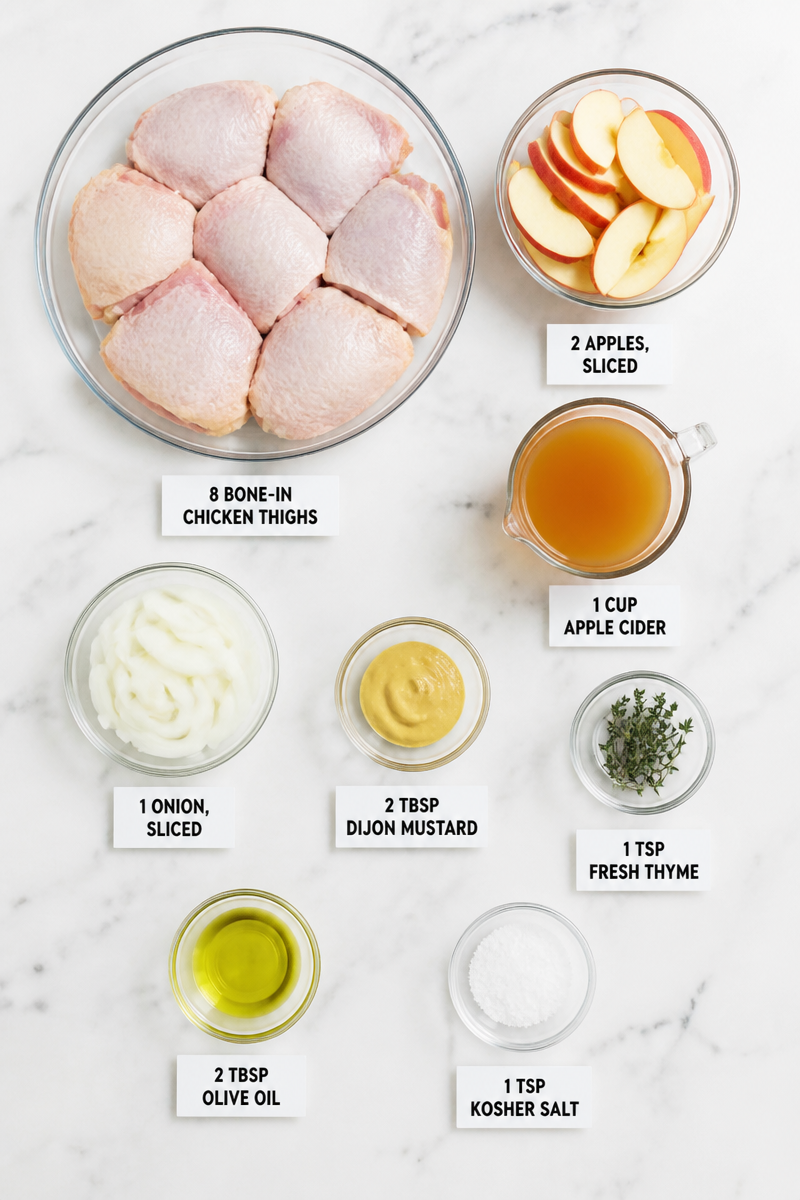 Baked Apple Cider Braised Chicken Thigh Baked Apple Cider Braised Chicken Thigh
