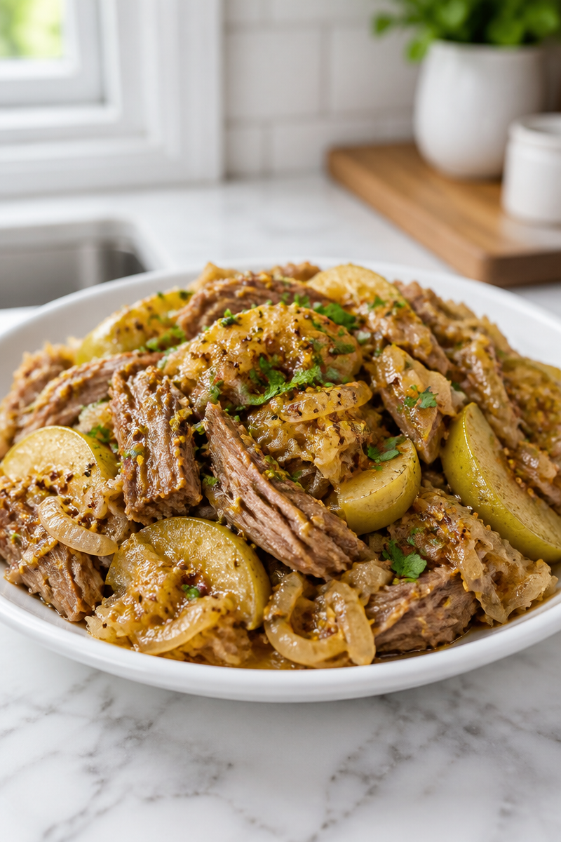 Baked Apple Cider Braised Pork Kraut Baked Apple Cider Braised Pork Kraut